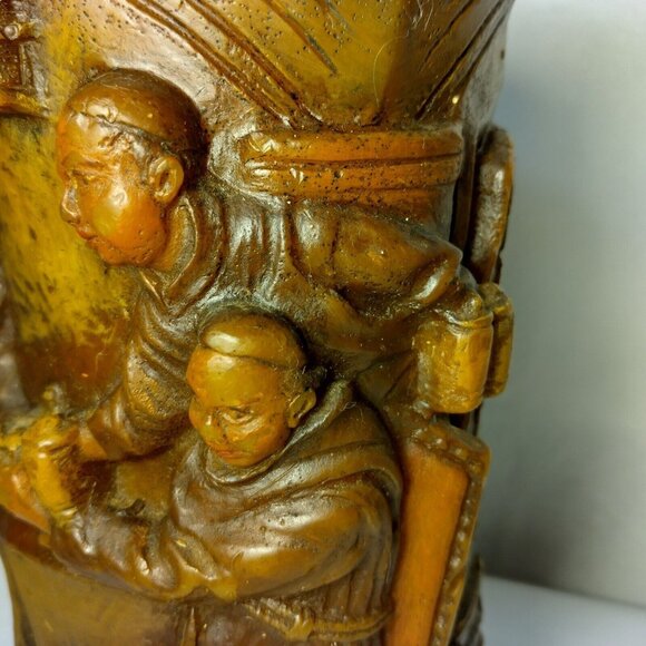 Walldurn Baden Johan Gunter Pillar Candle Carved Trappist Monks Brewery Beer Keg - Picture 9 of 15